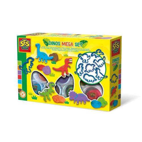 荷蘭SES 創意黏土系列-恐龍模具+創意黏土組合-00503