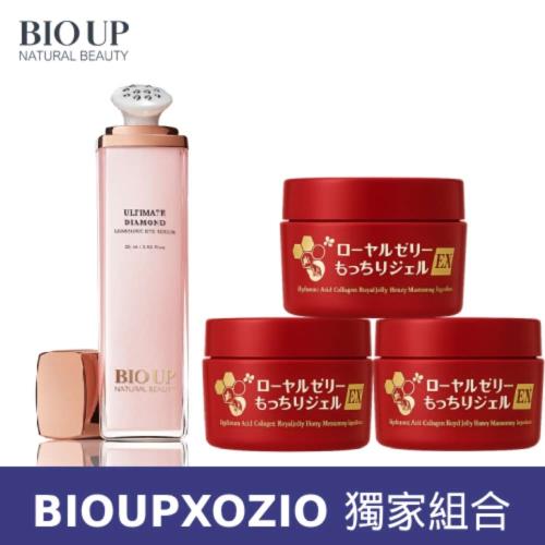  BIO UP XOZIO亮眼4件組(眼菁華X1+蜂王凝乳X3)