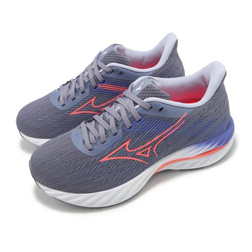 Mizuno 慢跑鞋 Wave Inspire 21 超寬楦 女鞋 灰 紅 緩震 波浪片 運動鞋 美津濃 J1GD2546-71