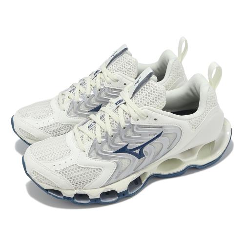 Mizuno 慢跑鞋 Wave Prophecy 14S 男鞋 女鞋 白 藍 輕量 彈力 運動鞋 美津濃 J1GC2583-84