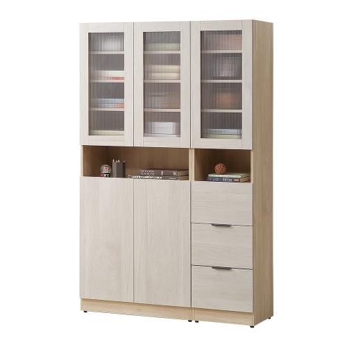 【唯熙傢俱】庫柏橡木雙色3.8尺書櫃