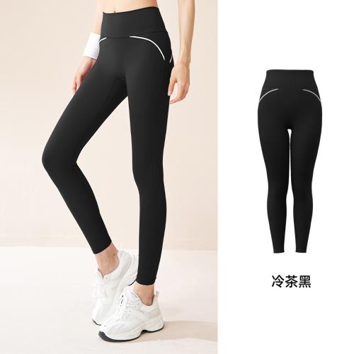 【ALLK 歐楷】促銷 配色韻律瑜珈服長褲 3色(尺寸L-2XL/中大尺碼/運動/健身)