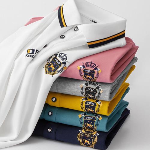 CS22 純色翻領撞色刺繡POLO衫