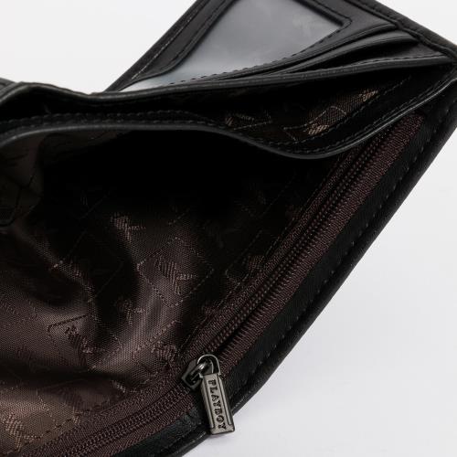 PLAYBOY - 基本短夾 Helpmate系列系列 - 黑色