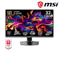 MSI微星 MPG 322URX QD-OLED 採用31.5吋 OLED面板,提供4K UHD 3840x2160解析度與240Hz超高更新率,0.03ms GtG反應時間,完美呈現流暢電競畫面與細膩影像。內建HDR 450nits亮度、1500000:1超高對比,以及1.07億色10bit色彩深度,適合看片追劇、OA辦公、學生入門或Gamer追求極致體驗。支援Adaptive-Sync抗撕裂、抗藍光護眼零閃屏設計,廣視角178°窄邊框,配備HDMI、DP、Type-C、USB介面,VESA壁掛方便安裝。重量9.6kg,尺寸718x483x242mm,三年保固,電競辦公多功能首選! MSI微星 MPG 322URX QD-OLED 31.5吋 4K UHD 240Hz OLED電競顯示器 超高對比護眼HDR 辦公追劇Gamer必備