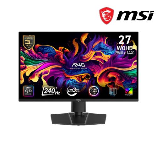 【MSI 微星】MAG 271QP QD-OLED X24 27型平面電競螢幕