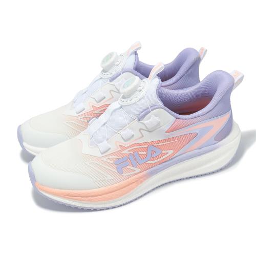 Fila 慢跑鞋 J819Z 大童 中童 小朋友 白 粉紅 旋鈕 運動鞋 斐樂 3J819Z195