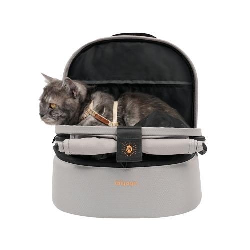 IBIYAYA依比呀呀 FC2462 愛的抱抱敞篷寵物背包-月光灰