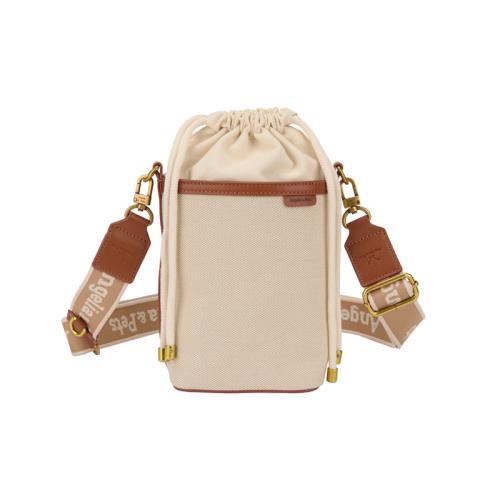 Angelia & Pets 側背包 帆布束口包 米/咖啡 A4227702 02 noA38