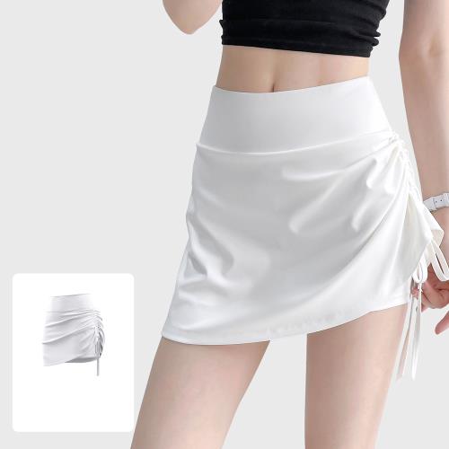 【ALLK 歐楷】促銷 假兩件瑜珈韻律裙 7色(尺寸L-2XL/中大尺碼/運動/健身)