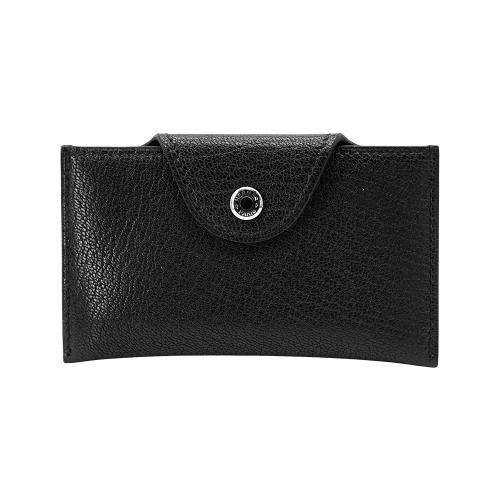 Hermes 羊皮釦式卡包/名片夾(黑)