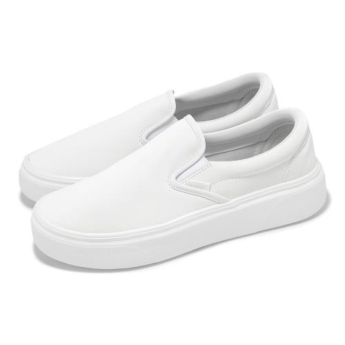 Vans 懶人鞋 V98 Hover Slip On 男鞋 女鞋 白 皮革 休閒鞋 6741420005