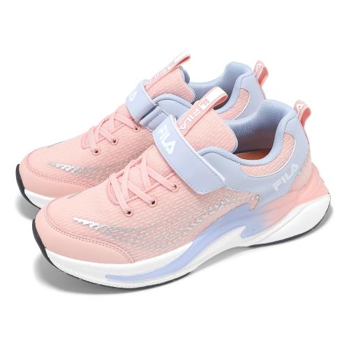 Fila 慢跑鞋 J817Z 中大童 女鞋 粉紅 紫 魔鬼氈 運動鞋 斐樂  3J817Z598