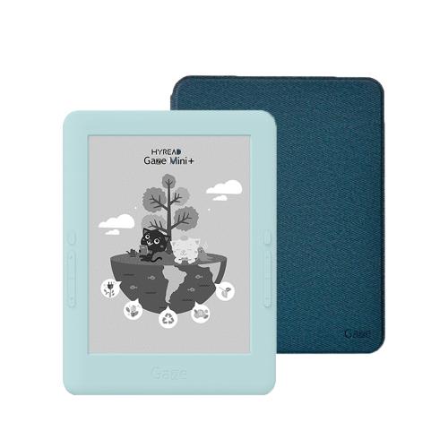  [側翻殼套優惠組]HyRead Gaze Mini+ 6吋電子紙閱讀器-淺蔥青+6吋側翻保護殼(軍墨綠)