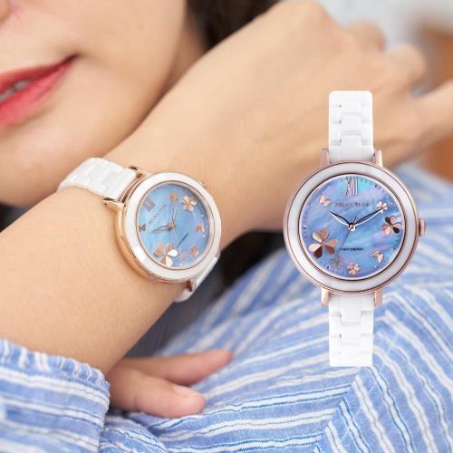 RELAX TIME 太陽能｜拾光花語陶瓷系列-藍 (RT-110S-05)