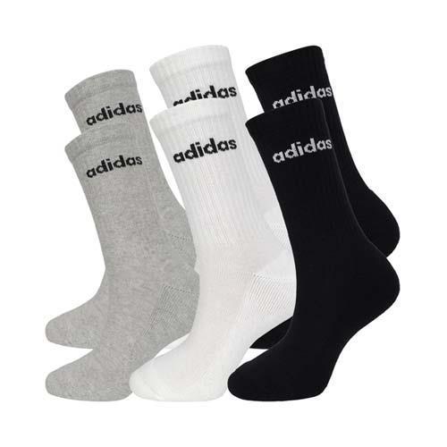 ADIDAS 男女運動中筒襪-6雙入 襪子 運動 休閒 慢跑 愛迪達