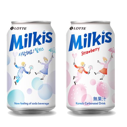 【Lotte 樂天】韓國樂天優格/草莓風味碳酸飲340mlx24入/箱