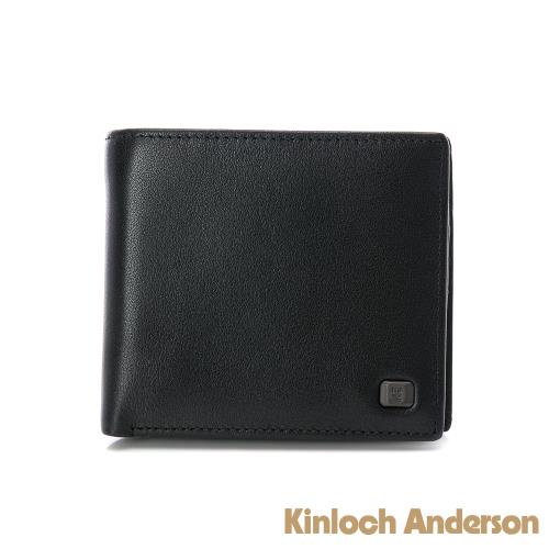 【Kinloch Anderson】George 左右翻雙窗式短夾-經典黑