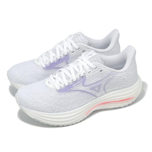 Mizuno 慢跑鞋 Wave Rider 29 女鞋 灰 紫 波浪片 運動鞋 美津濃 J1GD2503-23