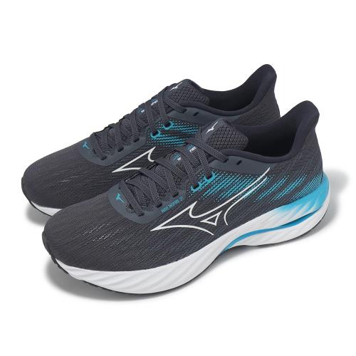 Mizuno 慢跑鞋 Wave Inspire 21 超寬楦 男鞋 藍 白 波浪片 支撐 運動鞋 美津濃 J1GC2545-51