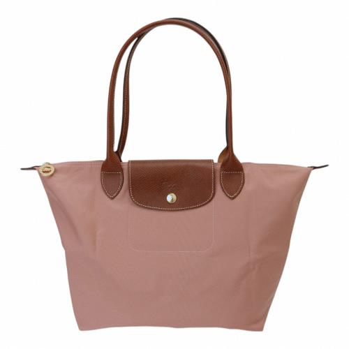 LONGCHAMP-GREEN 系列 長把大馬尼龍水餃包(霧粉色)S