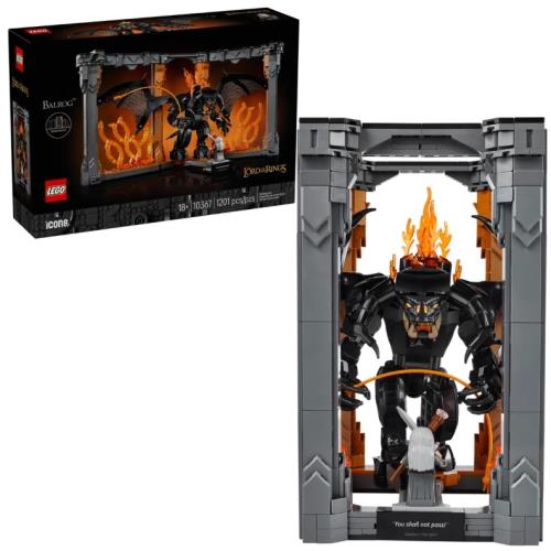 【LEGO 樂高】#10367 Icons 魔戒：炎魔™ 書擋擺飾