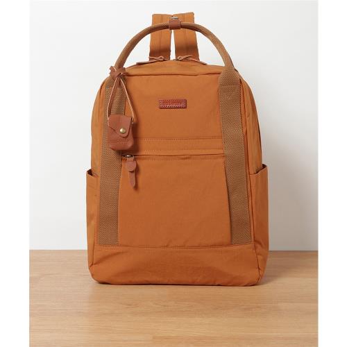 日本Toleur Tola真皮尼龍後背包通勤包書包登山包媽媽包單入公司貨(Toleur02-CM 駱駝橙)