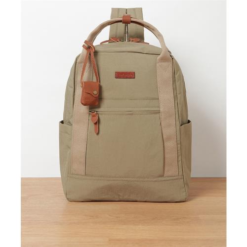 日本Toleur Tola真皮尼龍後背包通勤包書包登山包媽媽包單入公司貨(Toleur02-LGY 淺灰)