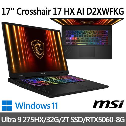 msi Crosshair 17 HX AI D2XWFKG-038TW(Ultra 9 275HX/32G/2T SSD/RTX5060/W11)