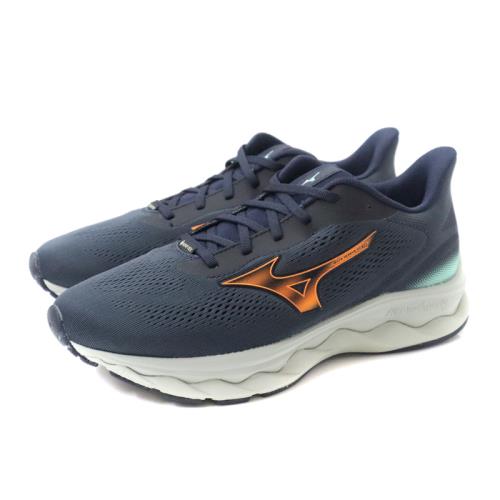 美津濃Mizuno WAVE SERENE 2 GTX 運動鞋 慢跑鞋 藍黑/橘 男鞋 J1GC256002 no285