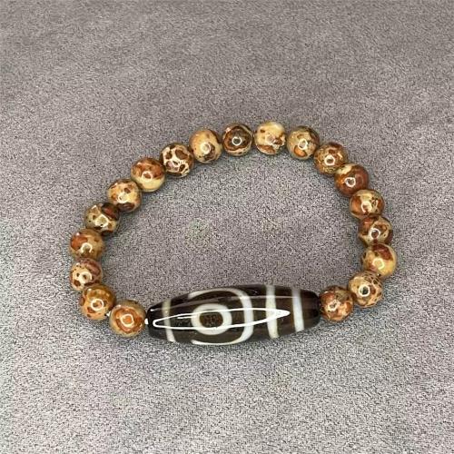 御幸天珠 B04254 双亀寿天珠 二眼天珠 26x19mm 老夫婦の亀