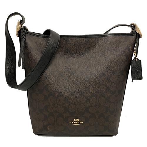 【COACH】C LOGO水桶斜背包(深咖)