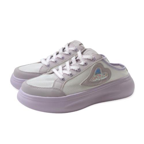 FILA 休閒鞋 愛心穆勒鞋 女鞋 白/淺紫 5-C946Z-919 no461