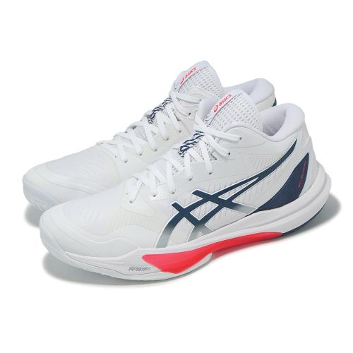 Asics 排球鞋 Sky Elite FF MT 3 男鞋 白 藍 高筒 回彈 羽排鞋 室內運動 亞瑟士 1051A081104