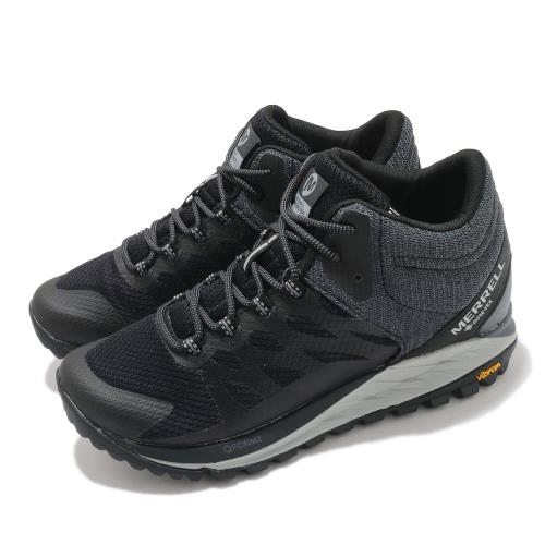Merrell 戶外鞋 Antora 2 Mid GTX 女鞋 登山 越野 耐磨 黃金大底 緩震 穩定 黑 灰 ML066746