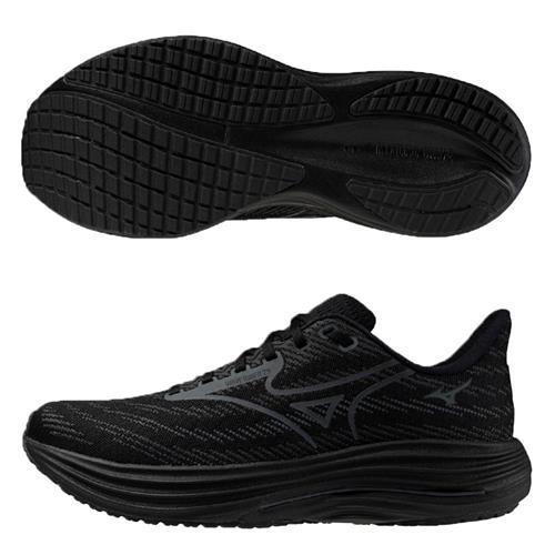 Mizuno 美津濃 慢跑鞋 男鞋 女鞋 WAVE RIDER 29 SW 4E超寬楦 黑【運動世界】J1GC256503
