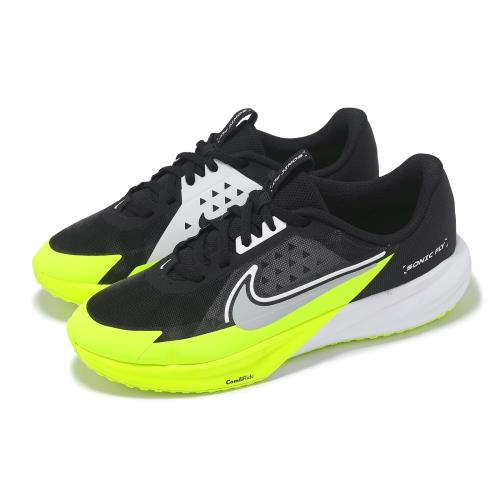 Nike 慢跑鞋 Sonic Fly GS 大童 女鞋 黑 灰 螢光綠 緩震 運動鞋  FZ0017-002