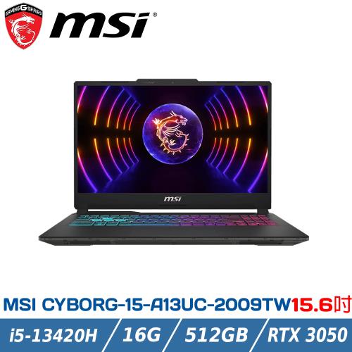 MSI CYBORG 15 A13UC-2009TW (i5-13420H/16GB/RTX3050/512GB SSD/W11)