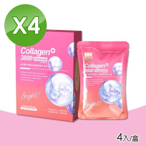 【M2美度】超能膠原水光飲 4盒組(4入/盒 共16入 膠原蛋白.保濕飲.神經醯胺.玻尿酸鈉)