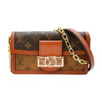 Louis Vuitton Dauphine East West 帆布肩背斜背二用包(M46757-咖)