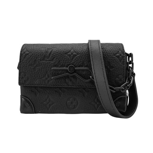 Louis Vuitton Steamer 壓花牛皮斜背郵差包(M81746-黑)