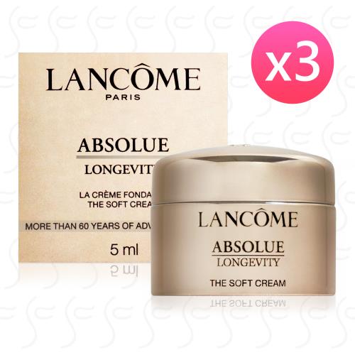 LANCOME蘭蔻 絕對完美永生玫瑰逆齡乳霜5ml*3