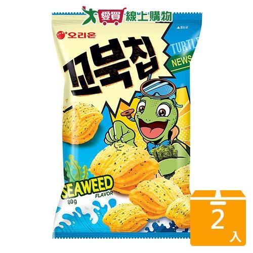 好麗友烏龜玉米脆片海苔味80G【兩入組】【愛買】