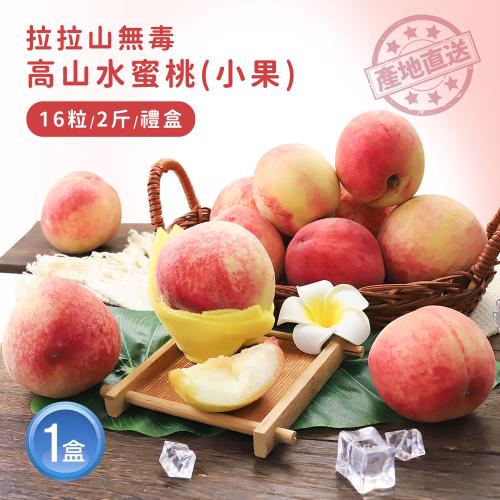 築地一番鮮-產地直送小果-拉拉山無毒高山水蜜桃16粒(2斤/禮盒)