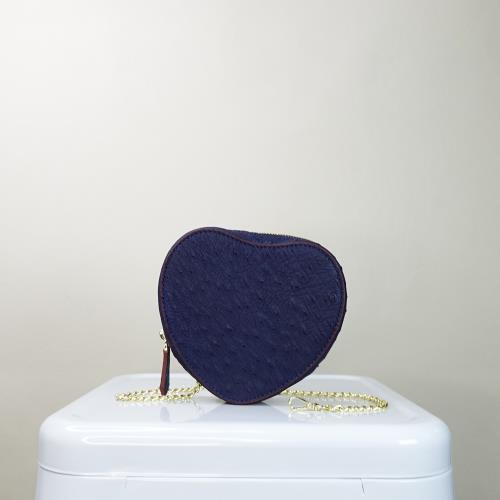 【M2ND】希伊瑪心形鴕鳥零錢包(藍-T21A)