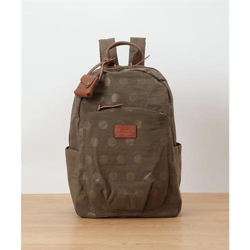 日本Joleur 超輕量水玉點點後背包勤包書包登山包媽媽包單入公司貨附迷你牛皮袋附防塵袋((Toleur03-KH卡其)