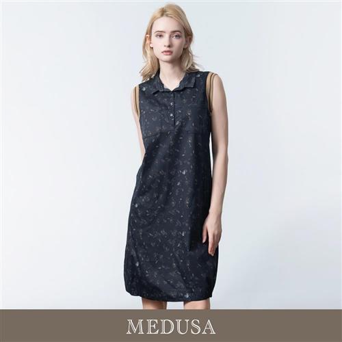 現貨【MEDUSA 曼度莎】運動風羅紋拼接休閒洋裝（M-XL）｜無袖洋裝 休閒洋裝 短洋裝