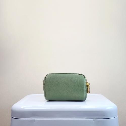 【M2nd】黛爾鴕鳥皮三隔層收納零錢包(綠-T12A)