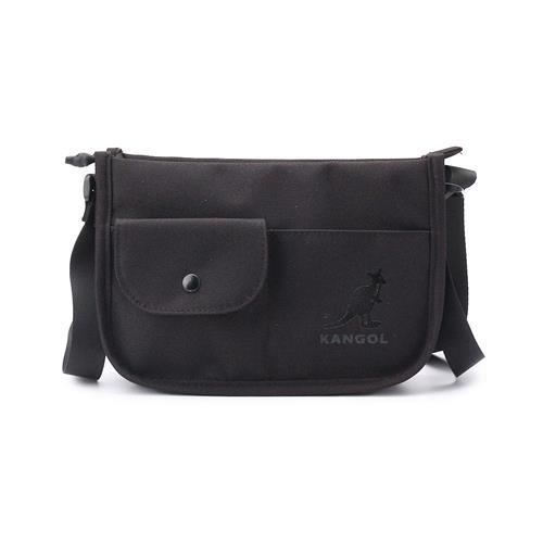 KANGOL 多口袋側背包 黑 6155170220 鞋全家福