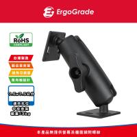 ErgoGrade EGMDM7575 是一款鋁合金製的單螢幕支架，支援17吋、19吋、20吋螢幕，最大承載重量≦3kg，符合國際VESA安裝標準。產品尺寸為132 x 284 x 104mm，淨重1.9kg，黑色設計適合多種裝飾風格。